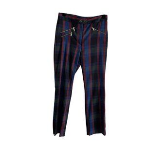 Zara Basic Women S Plaid Grunge Punk Dark Academia Preppy Zip Pockets Ankle Pant